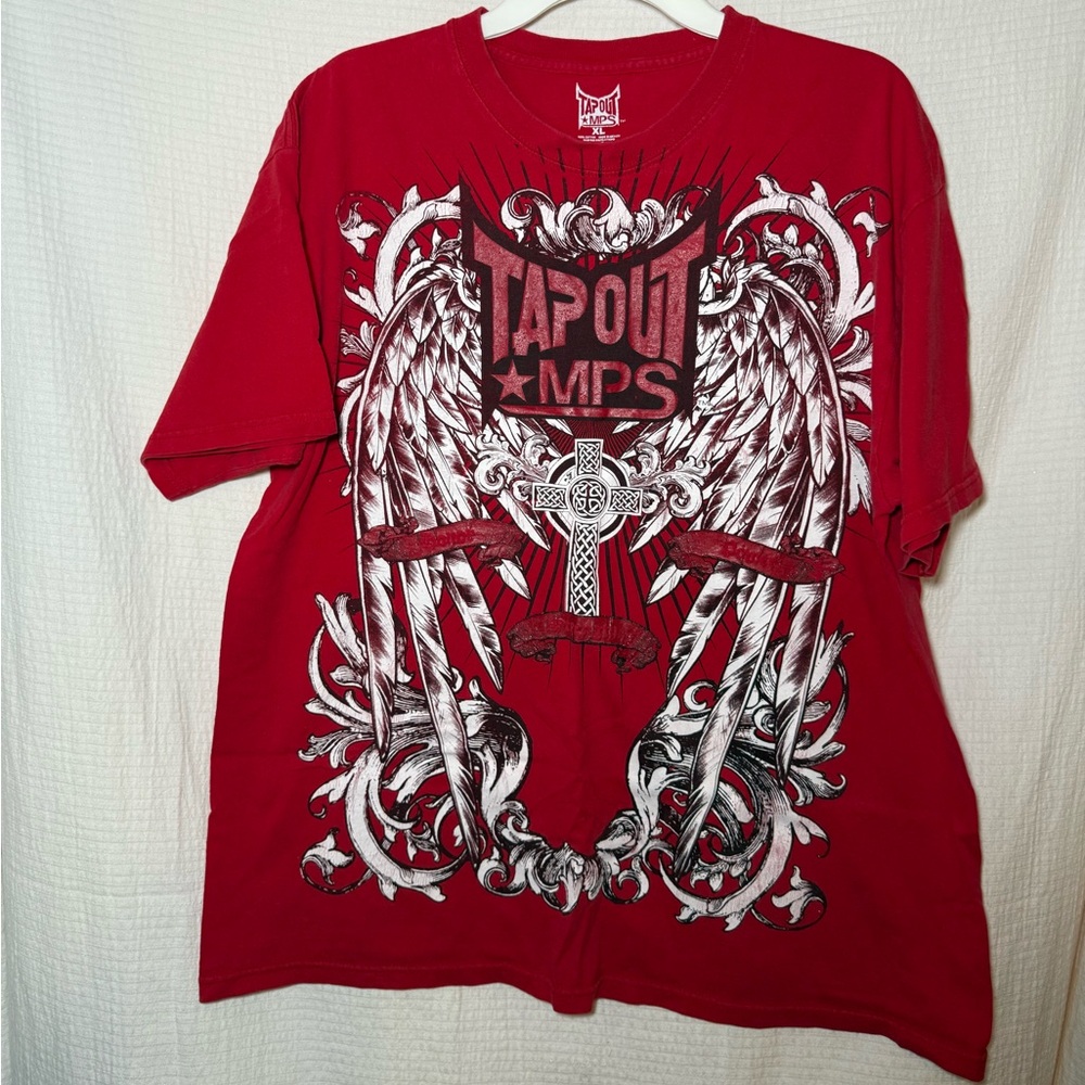 Tapout Red Tee with Graphic Design
